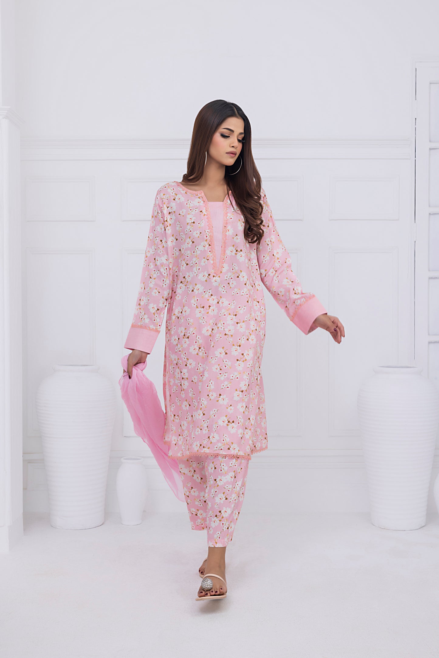 Linen Floral Lace